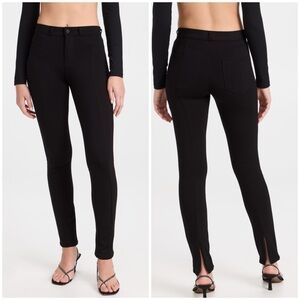 NWT L'AGENCE Joetta Zip Vent High Rise Skinny Jeans in Black Size‎ 32